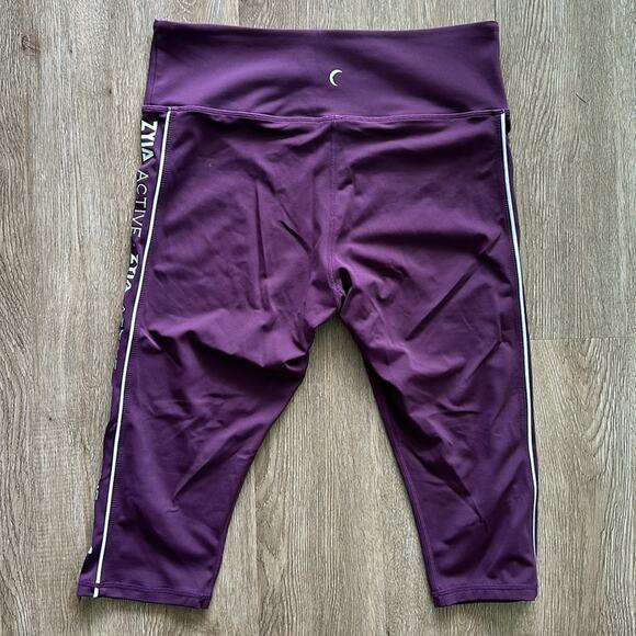 Zyia Active Light N Tight Logo Side 17" Leggings Plum Size 14-16 - Picture 6 of 6